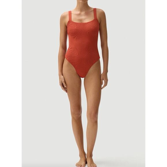 NEW Free People Fella Swim Andre Full 1 Piece Bathing Suit Rose Pink NWT S Small - Picture 3 of 14